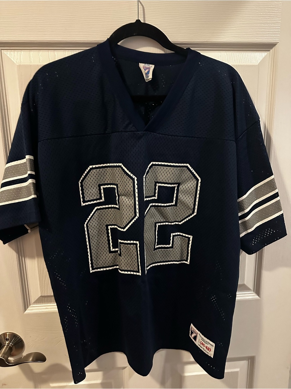 Vintage Logo 7 Emmitt Smith #22 Dallas Cowboys Jersey Mens Large 46-48 USA Made